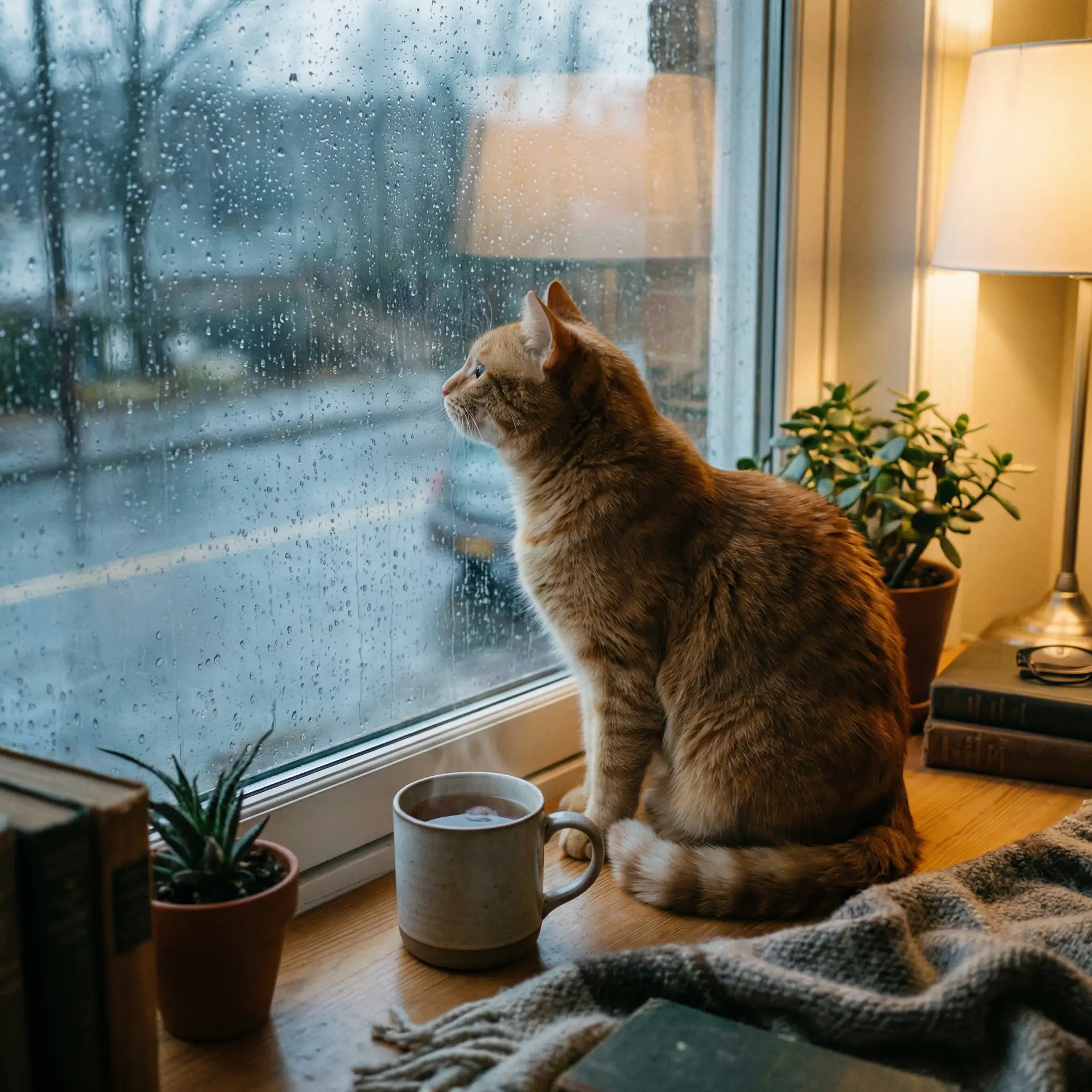 猫咪望着窗外的雨 - 妈妈的朋友在线观看手机